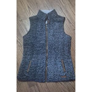 Marley Lilly Grey Sherpa Vest Women's Size S/M
